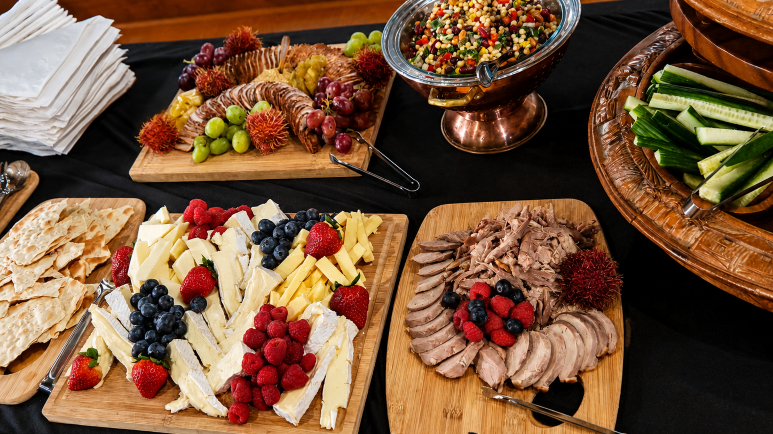 Food spread at The Convergence 2025.